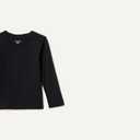 Amazon Essentials Boys and Toddlers' Long-Sleeve Cotton T-Shirts (Medium, Black)