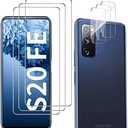 Galaxy S20 FE Screen Protector and Camera Protector, [3 Screen Protectors+3 Camera Protectors][Support Fingerprint] Tempered Glass Screen Protector for Samsung Galaxy S20 FE 5G/4G