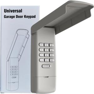 Universal Garage Door Opener Keypad Remote Wireless Keyless Keypad Compatible with Genie LiftMaster Chamberlain Craftsman Linear Overhead Door Wayne Dalton Opener has Learn Button or Dip Switch
