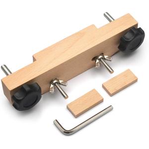 SAPHUE Solid Maple Guitar Bridge Clamp, Entry Level Bridge Clamp Acoustic Luthier Tools with Cork Gasket & L-Wrench, Wooden Guitar Bridge Clamp for Classical/Acoustic Guitar Accessory Luthier Tools