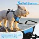 rabbitgoo Dog Harness No Pull with 2 Leash Clips, Adjustable Soft Padded, Reflective Oxford No Choke Pet Vest with Easy Control Handle for Puppy, Blue, XS