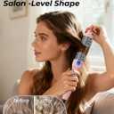 K&K Thermal Brush Keratin Protect Heated Barrel Hot Hair Brush Ionic Smooth Shine Volumize Comb Dual Voltage Hair Straightener Curler Styling Tool 1.25 Inch