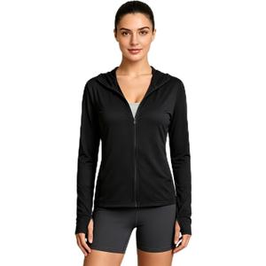 Women's UPF 50+ Sun Protection Zip Up Hoodie Jacket Lightweight for Hiking