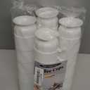 Party Essentials 8-Ounce Hard Plastic Coffee Cup/Tea Mug with Handle, 20-Count, Deluxe White