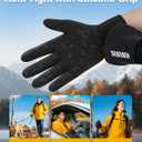 RIGWARL Gloves for Cool&Cold Weather Waterproof, Winter Gloves for Men Women Touch Screen (X-Large, A112 Colder-(75% Warm)-Black)