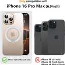 Temdan Designed for iPhone 16 Pro Max Case, 360Rotatable Ring Stand Compatible with MagSafe Military-Grade Protection Magnetic Kickstand Case 6.9 inch-Clear