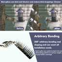 Bird Spikes, Pigeon Squirrel Raccoon Cat Bird Deterrent Anti-Climb Spikes for Outside, Anti Animal Defender Spikes Outdoor to Keep Birds Away for Window Roof Fence Railing (Stainless Steel)