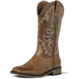J's.o.l.e Square Toe Cowboy Cowgirl Boots for Women Mid Calf Ladies Fashion Embroidered Western Boots (10) J's.o.l.e Square Toe Cowboy Cowgirl Boots for Women Mid Calf Ladies Fashion Embroidered Western Boots (10)