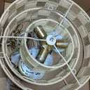 Farmhouse Dining Room Light fixture, 12inch 1-Light Kitchen Lighting Fixtures Ceiling Hanging, Hand Woven Boho Rattan Chandeliers for Entryway Light, Coastal Pendant Lighting for Kitchen Island (Cream)