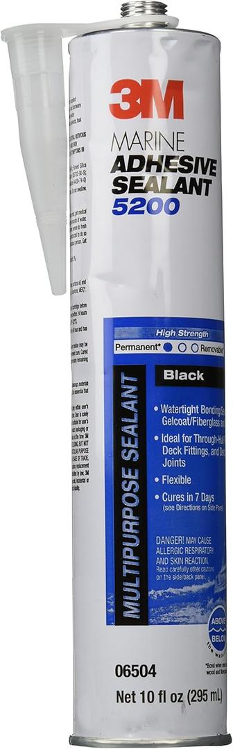 3M 6504 Marine Adhesive Sealant, Black, 10 oz.