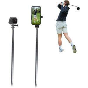 Golf Monopod Stick, Portable Golf Selfie Stick for Recording Your Golf Swing, Golf Phone Holder for Training Aid, Adjustable Heigh Golf Phone Stand