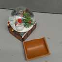 Christmas Snow Globes, Musical Snow Globe Lantern with Colorful Lights, Snowfall & 8 Songs, USB & Battery Powered - Indoor Christmas Decor, Xmas Gift for Kids, Family, Colleagues