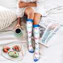 6 Pack Copper Compression Socks for Women and Men Circulation-Best Support for Medical,Running,Nursing,Athletic