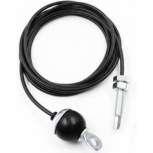 J Bryant Fitness Gym Replacement Cable Screw Bolt Cables Fitness Pulley Thick 5mm Heavy Duty Steel Wire Rope for Home Gym Cable Pulley Machine Accessories (118", Black)