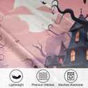 Satin Pillowcase Pink Halloween Satin Pillow case for Hair and Skin 20 x 30 Inches Smooth PillowCovers Pillow Cover with Envelope Closure (Queen)