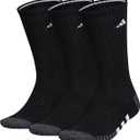 adidas Men's Cushioned Crew Socks Above The Ankle Fit with Arch Compression (3 Pairs),L