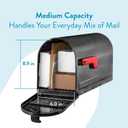 ARCHITECTURAL MAILBOXES 7600P-10 MB1 Mailbox, Medium, Pewter