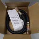 2PCS 3/8 Air Brake Chamber Hose, Dazakoot 3/8 Fit End x 3/8 Swivel End Rubber Air Brake Hose Assembly, SAE J1402 Air Brake Hose for Semi Truck - 24inch