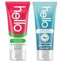 Hello Smiling Shark and Fresh Watermelon Fluoride Free Kids Toothpaste Pack, Includes 4.2 oz Smiling Shark Kids and 4.2 oz Fresh Watermelon Toothpaste