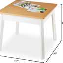 Melissa & Doug Wooden Square Table – Kids Furniture for Playroom (Natural/White)