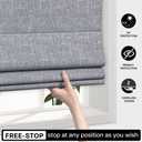 LazBlinds Cordless Roman Shades for Windows, 32" W × 60" H, Grey