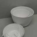 12/10/9 Large Modern Plant Pots, Plastic Planters with Drainage Holes and Saucers for Indoor Outdoor Plants Flowers, White Speckles