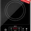 Mueller RapidTherm Portable Induction Cooktop, 1800W Hot Plate Electric Stove Top Burner. 8 Temp Levels, Auto-Off & Pot Detection, LED Display, Child Lock, 4 Programs, Burners for Cooking