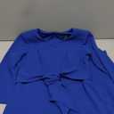 Adrianna Papell Knit Crepe Tie Waist Sheath Dress Violet/ Cobalt 6