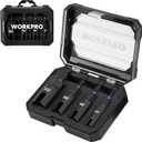 WORKPRO Wing Nut Driver Set 4 PCS, Power Wing Nut Driver Bit (9mm,12mm,15mm,18mm), 1/4 Inch Hex Shank Nut, Wing nut socket with EVA Storage for Wing Nut, Eye Bolt, Wire Twisting