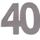 40 Sign 40th Birthday Decorations 40 Number Letter Sign Decor White Birthday Party Decorations Cheer to 40 Years Old Birthday Anniversary Centerpieces for Table Free Standing 40th Table Topper Decor