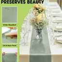 Pureegg Sage Green Plastic Table Runners - 20 Pack, 14'' x 108'', Water Resistant & Disposable Centerpiece Decorations for Table Cloth, Wedding, Birthday, Holiday, Baby Shower, Party, Home Decor