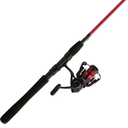 Spinning Reel and Fishing Rod Combo. Red and Black