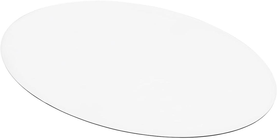 Clear Placemats Set of 2, USA Made, Safe, 13 x 19 Inch Oval, 2mm Thick Ultra Smooth Vinyl, Plastic Table Mat (Crystal)