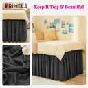 RIMELA Dorm Bed Skirt Twin XL 32 Inch Drop, Easy to Install Extra Long Wrap Around Elastic Dust Ruffle, Dark Grey Bed skirt Solid Silky Fabric Machine Washable (Twin XL 80L x 39W & Twin 75L x 39W)