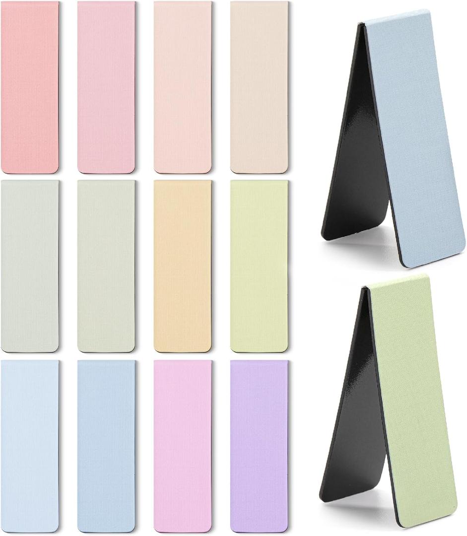 Mr. Pen- Magnetic Bookmarks, 12 Pack, Pastel Colors, Bookmarks