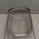 Kitchen Supply Stainless Steel Colander Strainer - 6-Quart Collapsible Colander with Expandable Rubber Handles - Rectangular Sieve, Fine Mesh Stainless Steel Strainers and Colanders for Kitchen