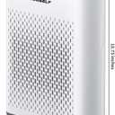 Air Purifier for Large Room, Cleans 2,400 ft in 30 Mins, 3-Stage True HEPA, 360 Airflow, Large Touch Display Control, Real-Time Air Quality (PM2.5) Display, Ultra-Quiet 20dB Sleep Mode, HAP602 White