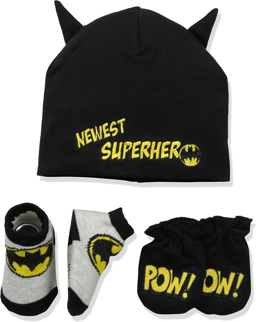 DC Comics Baby Boy's Batman Take-Me-Home Set Pants, black, 0-3 Months