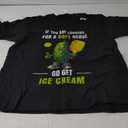 If You Want Soft Serve Go Get Ice Cream Funny Pickleball T-Shirt (Small, Black)