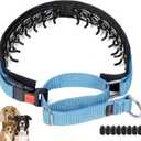 Mayerzon No Pull Dog Collar, Patented Martingale Collar for Small Medium Large Dogs with Buckle and Heavy Duty Nylon for Walking Training Hunting, Safe and Easy to Use(M, Blue) (Medium,2.5mm,20-Inch,14.5-18.5"Neck)