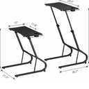 GRLEAF Adjustable Height Standing Desk for Walking Pad Treadmill, Desk for Laptop with Cup Holder, Desks for Bike/Cycling, Used for Bedrooms and Offices (Black)