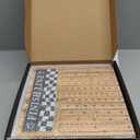 Large 23 inches Horse Racing Board Game with 11 Luxury Metal Horses, Foldable Wood Horse Race Board Game with 2 Sets of Dice, 2 Boxes of Cards for Parties and Gambling (Medium, Black)