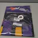 Happy Halloween Banner Halloween Decorations Outdoor Yard Banner Purple Moon Scene Witch Pumpkin Ghost Skull Bat Backdrop 118x20 Inch for Fence Garden Porch Party Wall Decor