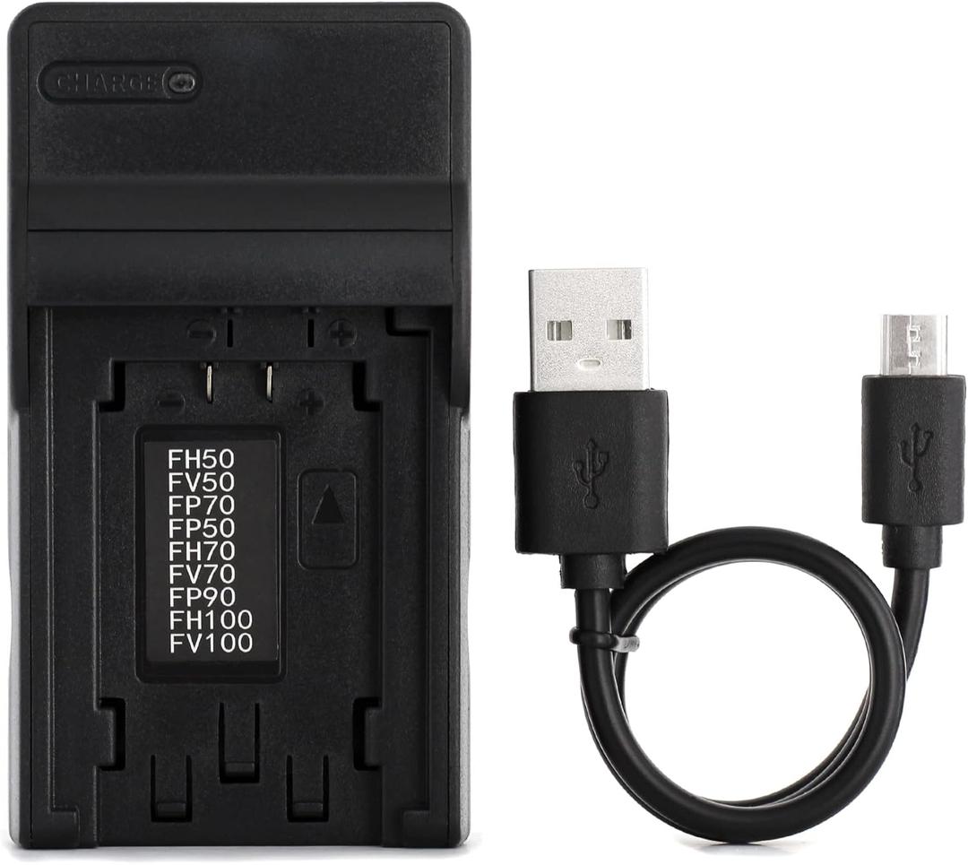 Norifon NP-FH50 USB Charger for Sony DCR-DVD108 DCR-DVD610 DCR-DVD105 DCR-HC21 DCR-HC52 DCR-HC38 DCR-SR45 DCR-SR47 DCR-SX85 DCR-SX45 DCR-SX44 HDR-SR11 HDR-SR12 HDR-XR160 Camera and More