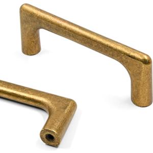 Asidrama 10 Pack 3 Inch(76mm) Antique Brass Cabinet Pulls Vintage Retro Cabinet Handles Cupboard Handles Kitchen Cabinet Hardware for Cupboard Drawer Pulls