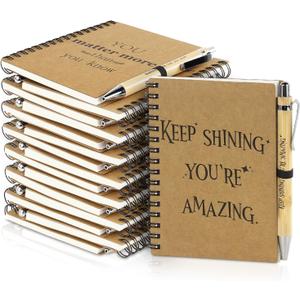 Dynta 16 Sets Employee Appreciation Gifts Bulk (20 Goodie Bags), Inspirational Notebooks, 4x5.5 Journals Bulk with Motivational Pens, Thank You Gifts for Coworkers Teachers Nurses Volunteers