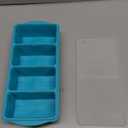 Silicone Freezer Tray With Lid-Soup Freezer Container molds-Large Ice Cube Tray Set Makes 1-Cup & 2-Cup portions cubes Perfect for preparing meals in different portion sizes Oven & Dishwasher -Safe