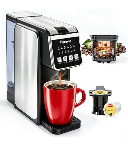 Horavie Single Serve Coffee Maker With BuiltIn Grinder Fast Brew 6 Single 16Oz Black