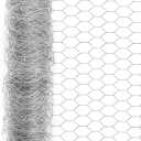 Garden Poultry Chicken Wire Netting - Garden Fence Animal Barrier, Chicken Wire for Crafts, 1 inch Mesh Poultry Netting Fence, Pet/Rabbit/Chicken Wire Fencing 60' x 50')