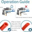 5PCS Pneumatic Female Elbow 3/8" Tube OD x 1/4" NPT Thread Push to Connect Fittings, 90 Degree NPT Female Nickel Plated Brass Quick Connector for Air Compressor Air Bag